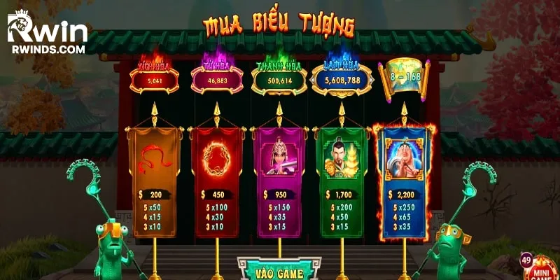 Giao diện của từng vòng game