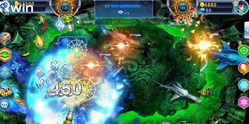 Sảnh cược được thiết kế với nền đồ họa đại dương sắc nét